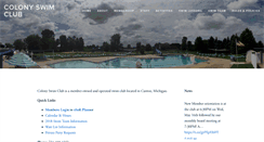 Desktop Screenshot of colonyswimclub.com